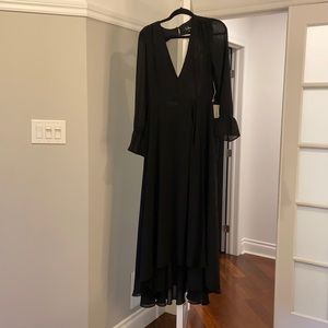 Lulus black long dress size L